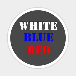 White Blue Red Magnet